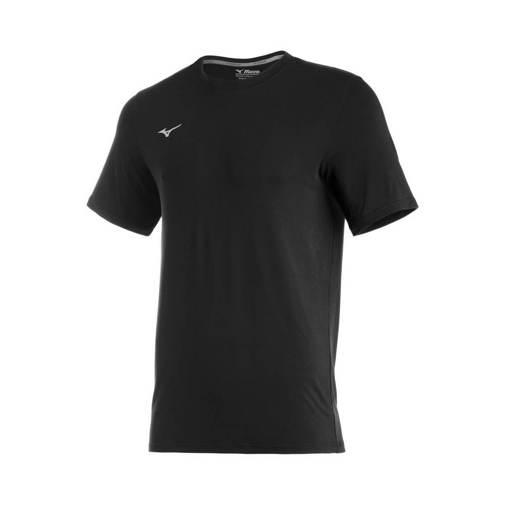 Camisetas Mizuno Beisbol Comp Diamond Short Sleeve Crew Para Hombre Negros 8374956-QS